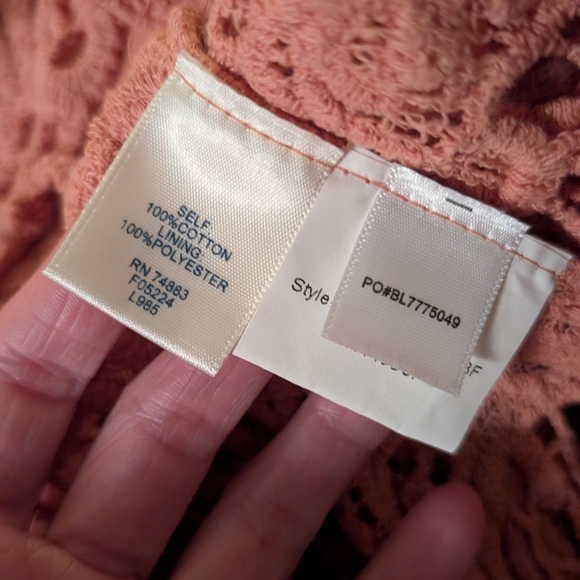 Ann Taylor Terracotta Lace Blouse - Picture 4 of 5